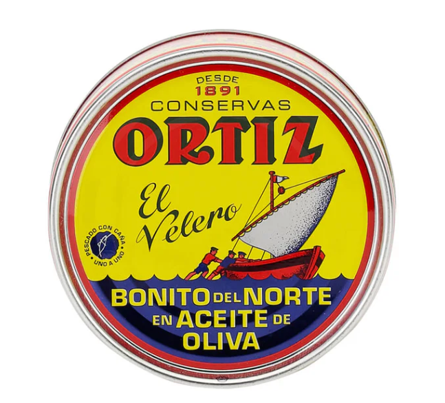 Ortiz White (Bonito) Tuna Fillets in Olive Oil, Line Caught, 250g