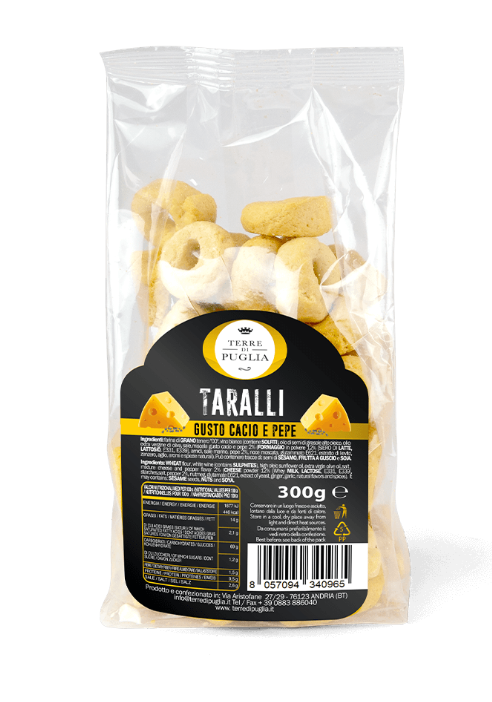 'Terre di Puglia' Pepper & Cheese Taralli